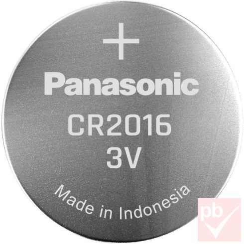 Panasonic CR2016 3V gombelem BULK (átmérő: 20mm, vastagság: 1.6mm)