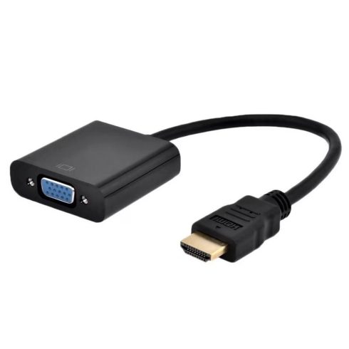 HDMI-VGA átalakító, HDMI dugó - VGA aljzat (15-20cm)