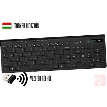   Genius SlimStar 7230 vezeték nélküli billentyűzet (fekete, HUN)