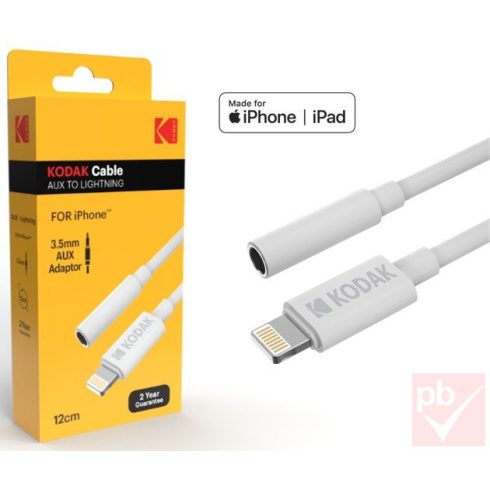 Kodak Lightning-jack AUX adapter Apple eszközökhöz (11cm)