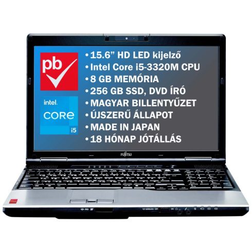 Fujitsu Lifebook E782 15.6" felújított prémium használt laptop (Core i5, 8GB, 256GB)