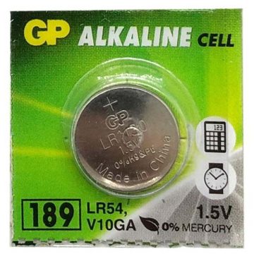 GP LR1130 gombelem 1.5V (LR54, 189, AG10, V10GA)