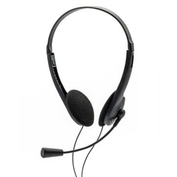IRISTech F-14 fekete mikrofonos fejhallgató (headset)