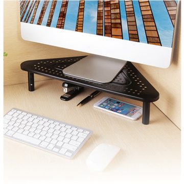   Gembird asztali monitor tartó állvány, sarokba, acél, állítható magasság, max. 20kg, 500x285x120mm