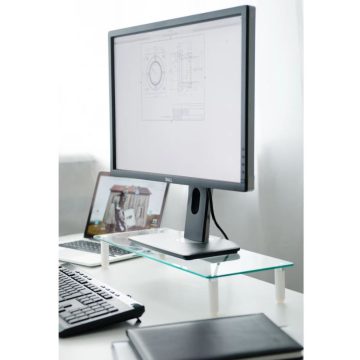   Digitus asztali monitor tartó 5mm-es edzett üvegből (560x210x80mm)