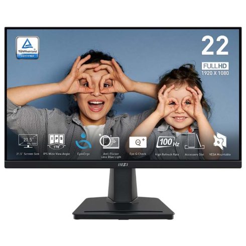 MSI PRO MP225 21.5" 100Hz IPS gaming LED monitor (VGA+HDMI)