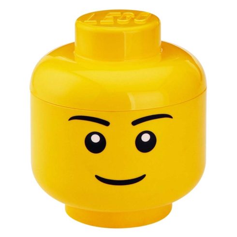 Lego Storage Head (mini) Boy sárga színű műanyag tárolódoboz