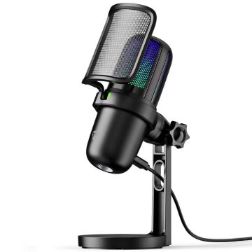   Nedis Streaming Microphone With RGB Lighting multimédiás asztali gamer mikrofon