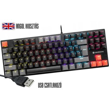   Tracer GameZone Blade 87 USB 75% TKL mechanikus billentyűzet (fekete, ENG)