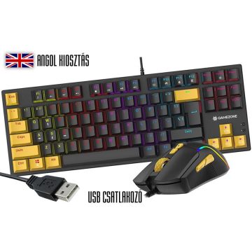   Tracer GameZone Hornet 87 USB 75% TKL mechanikus billentyűzet+egér (fekete, ENG)